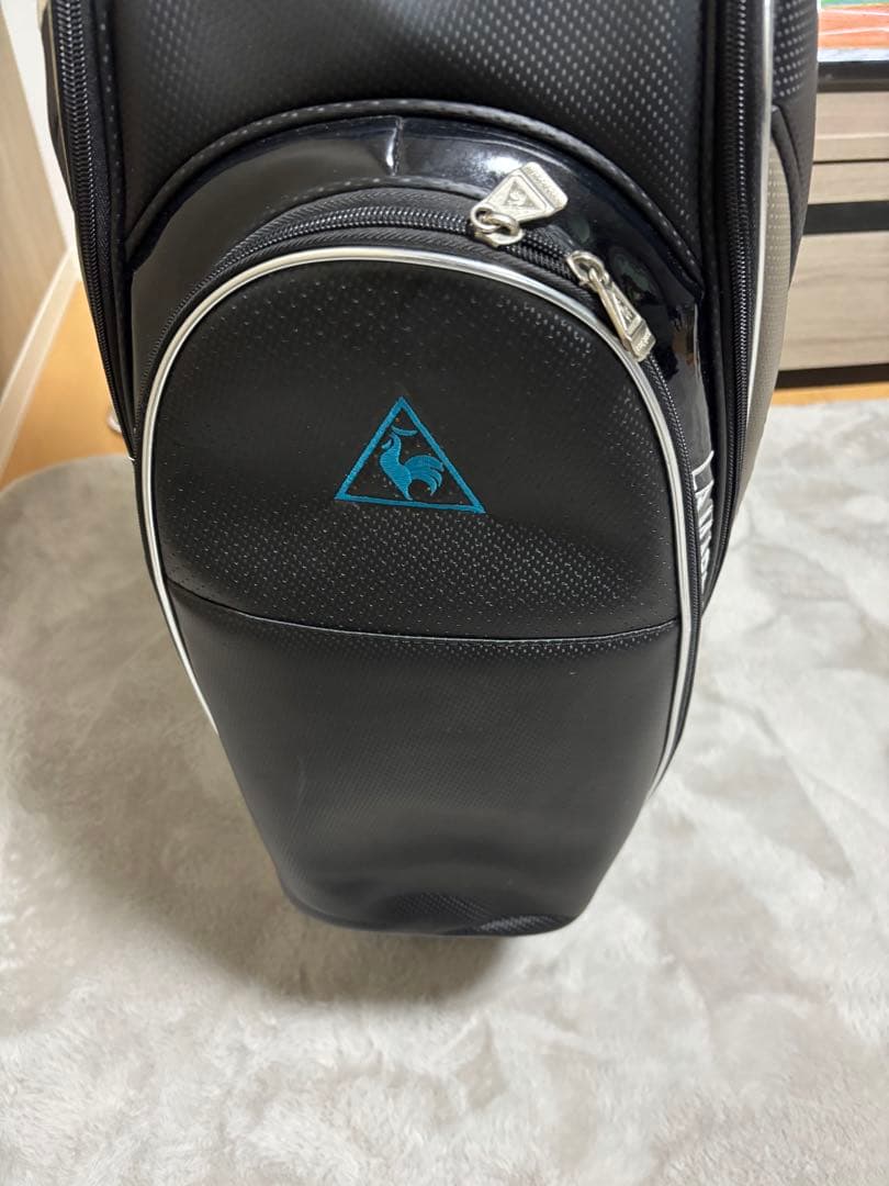 ［やん］Le Coq Sportif キャディバッグ ブラック/ブルー