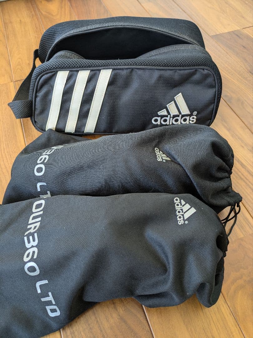 adidas ブラック ゴルフシューズ スパイクソール