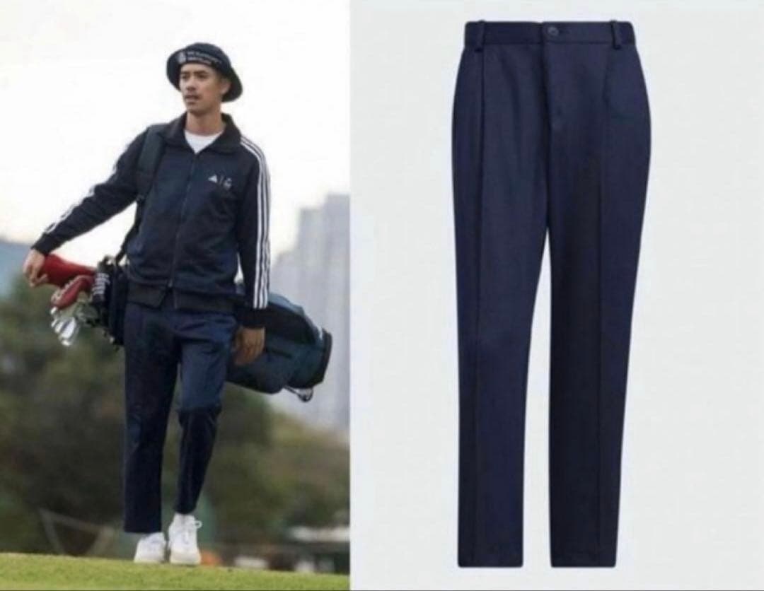clubhaus×adidas ゴルフパンツ ネイビー