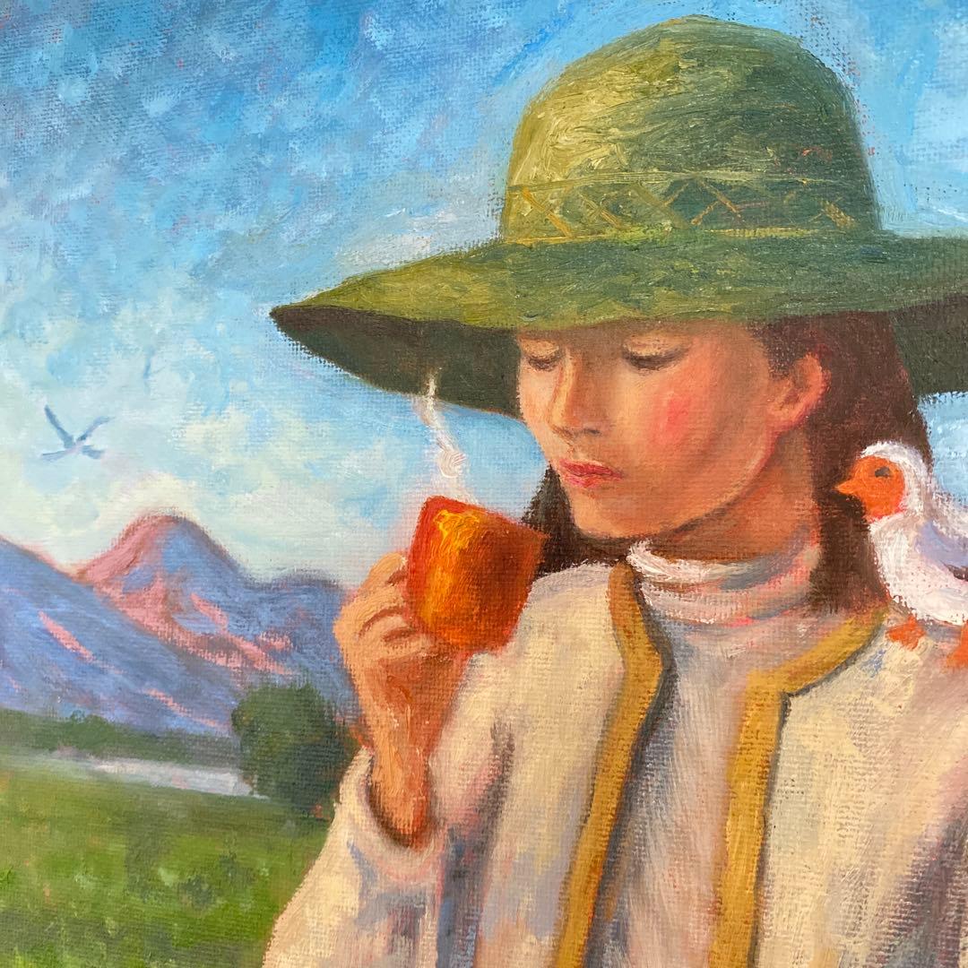 モーニング F4 油彩画 人物画 絵画