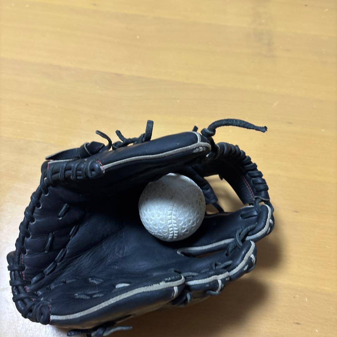 少年軟式用 Mizuno 黒 グローブ 右投げ用