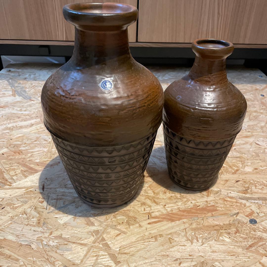upsala ekeby 花瓶　大小セット　陶器　スウェーデン