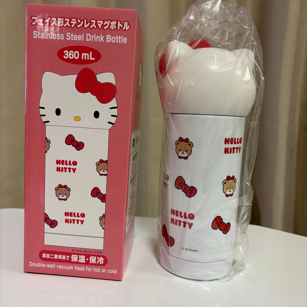 サンリオ　ハローキティ フェイス形ステンレスマグボトル360ml 新品未使用品