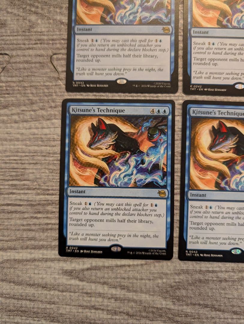 Mtg　キツネの奥義/Kitsune's Technique　英語　４枚セット