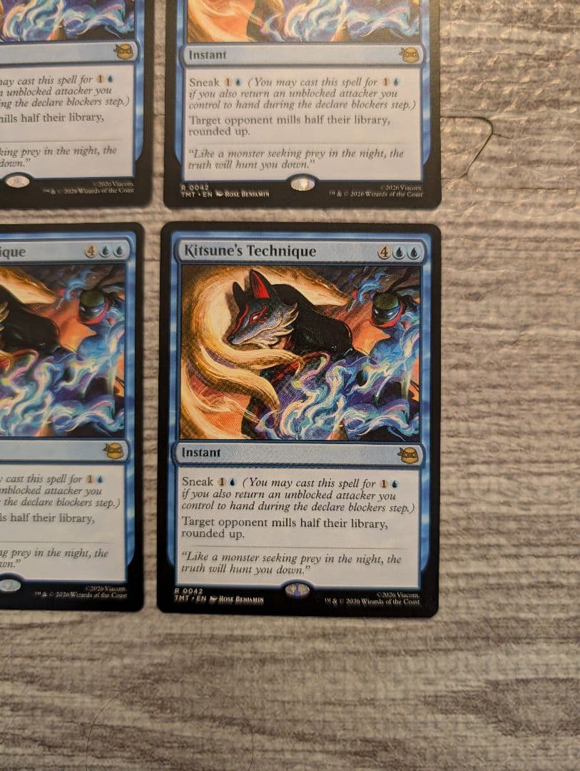 Mtg　キツネの奥義/Kitsune's Technique　英語　４枚セット