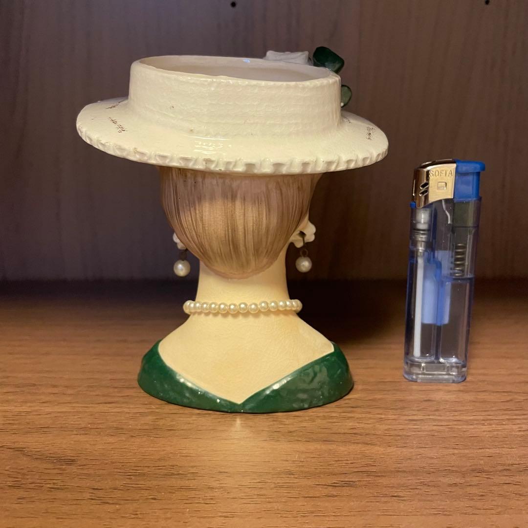 レディ　ヘッドベース　花瓶　フラワーベース　ビンテージ　ロカビリー　陶器