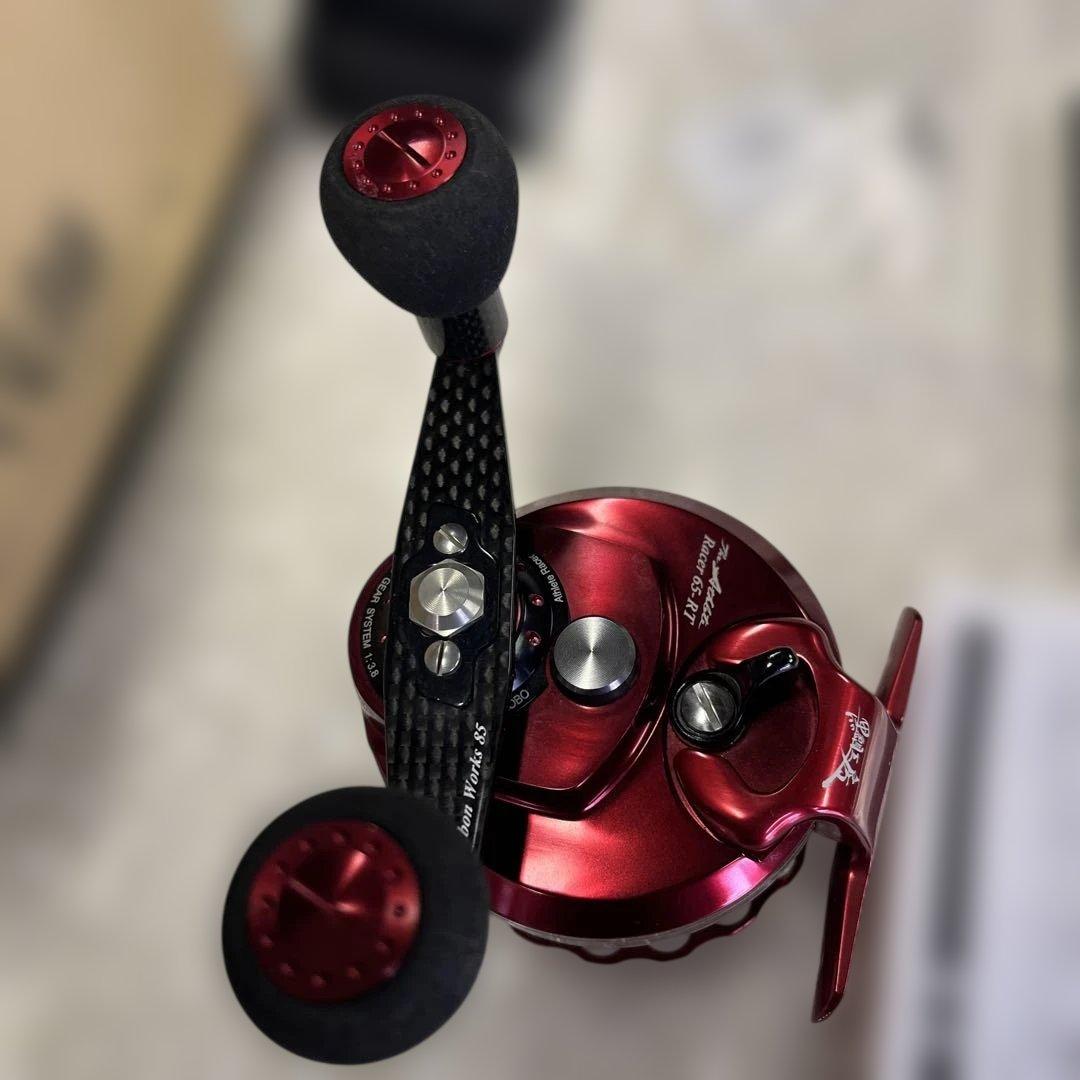 黒鯛工房　アスリートレーサー　65-RT カセ釣師 レッド 右巻き　付属品付き
