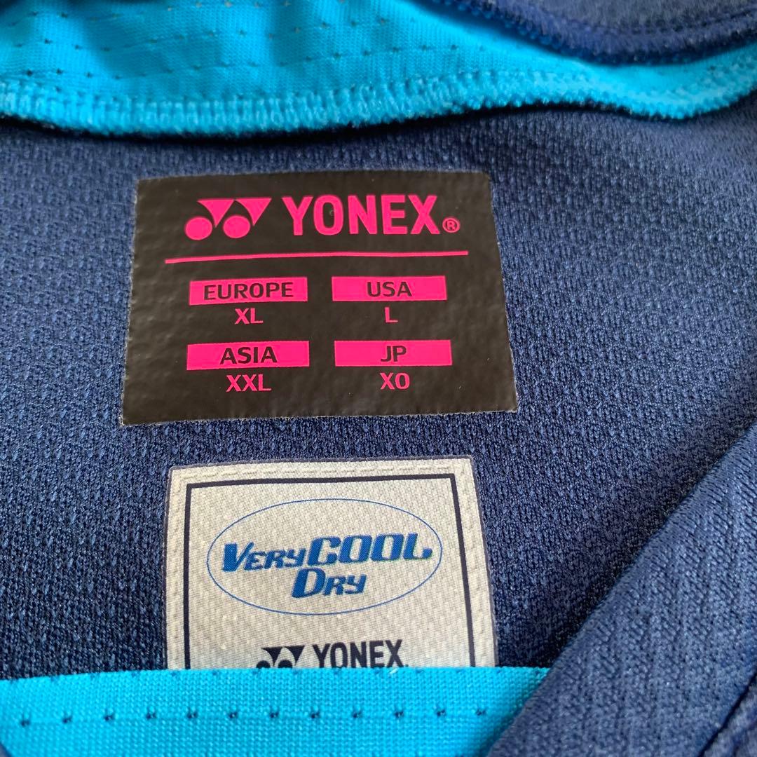 日本代表モデル YONEX バドミントン ゲームシャツ ネイビー/ブルー XO