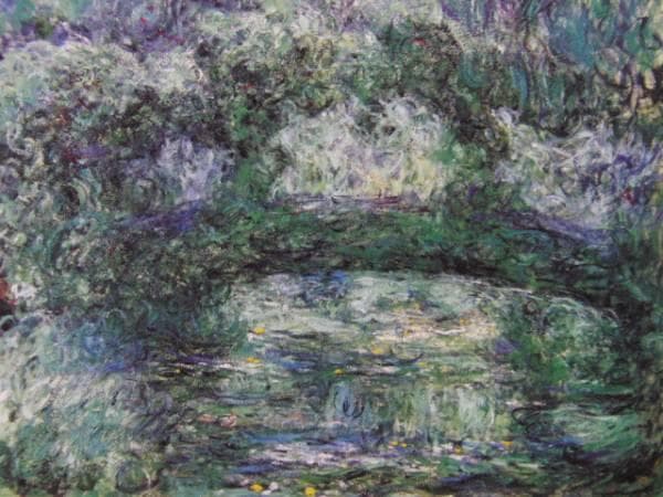 クロード・モネ、「日本の橋」、希少な画集より、新品高級額・額装付