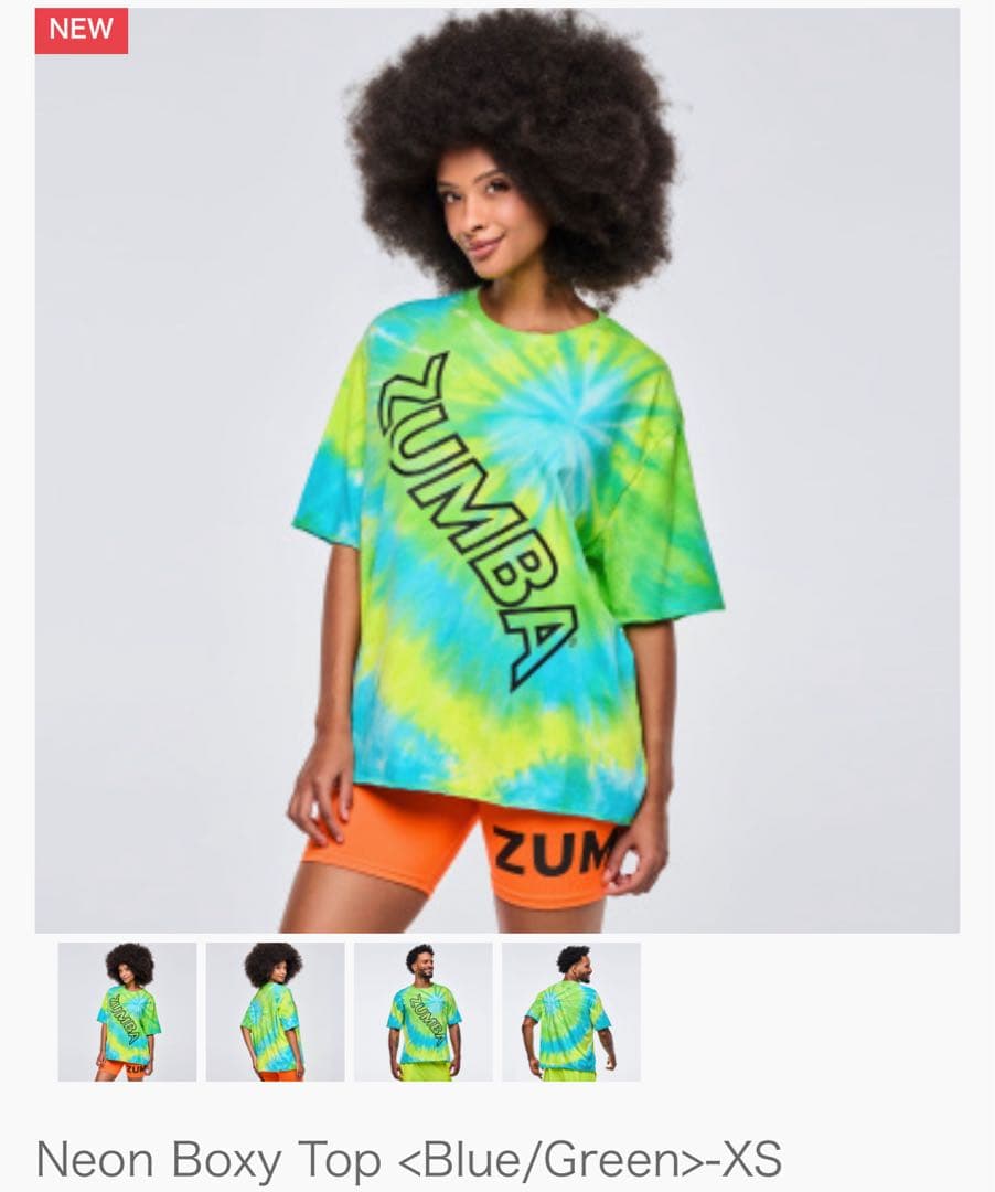 ZUMBA ズンバ　ネオン　ダイダイTシャツ