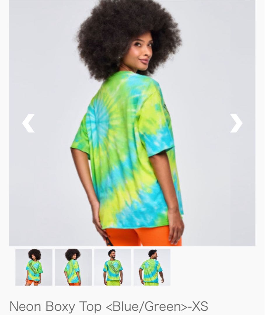 ZUMBA ズンバ　ネオン　ダイダイTシャツ