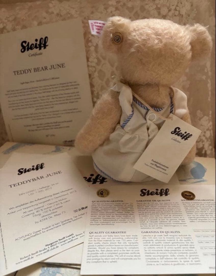 ☆シュタイフぬいぐるみ　サマードレス　Steiff JUNE ワンピース