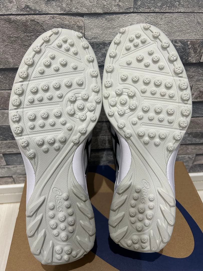 【新品】asics 25㎝ DSライトクラブTF白黒フットサルトレシューWIDE