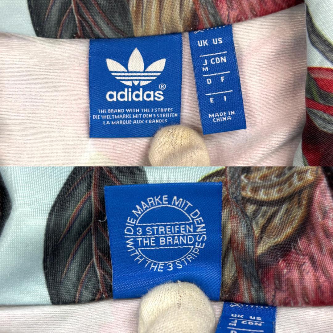 【希少】adidas FARM　花鳥柄セットアップ　M　刺繍ロゴ バックプリント
