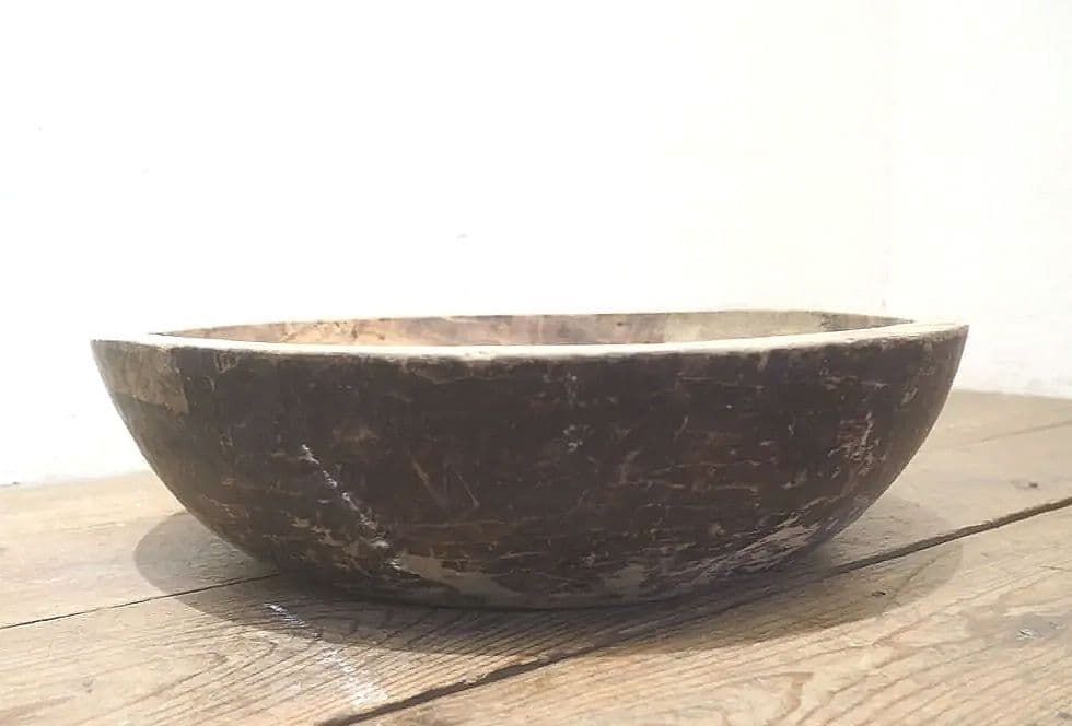 1348 W47cm レトロなこね鉢　捏ね鉢　蕎麦打ち　うどん　古道具　木皿