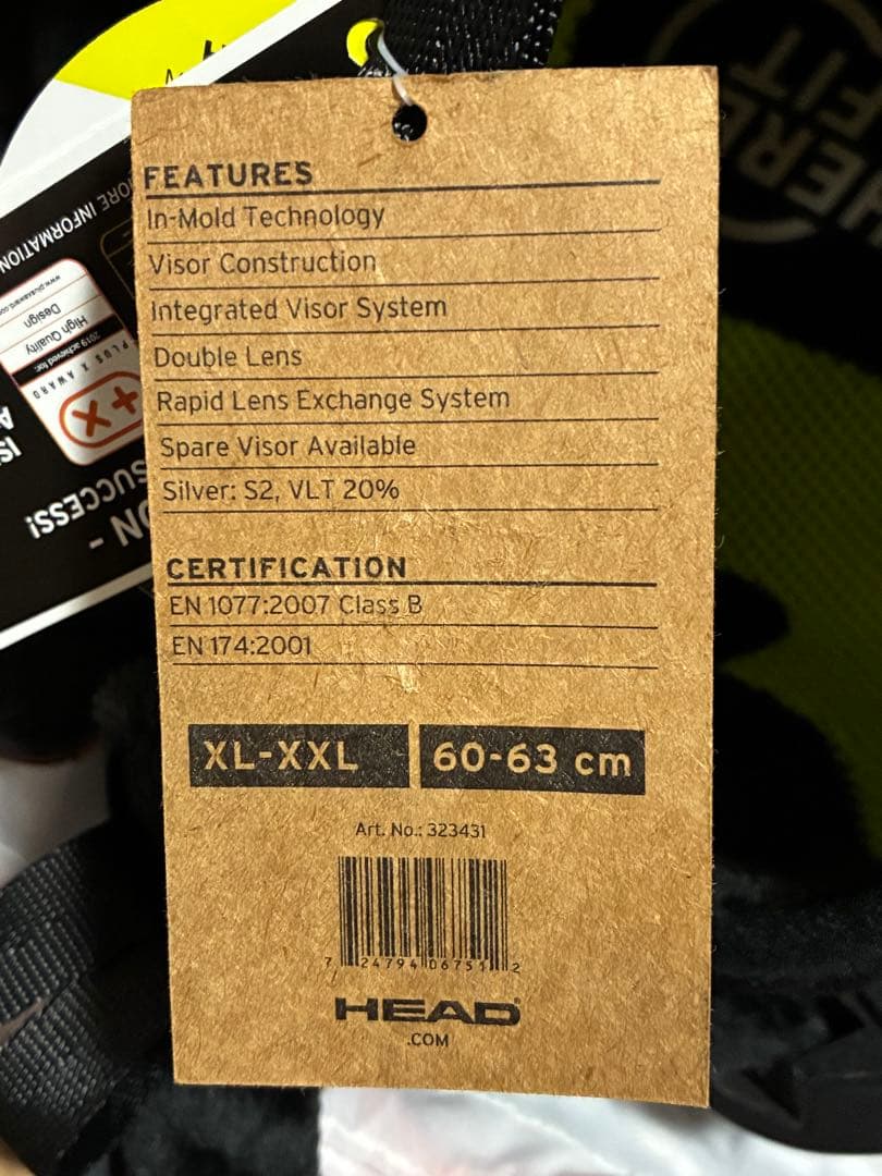 HEAD RADAR WCR XL-XXL(60〜63cm)スキーヘルメット