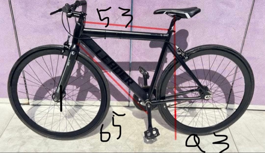 LEADER シングルスピードバイクブラック 1805TR 状態良