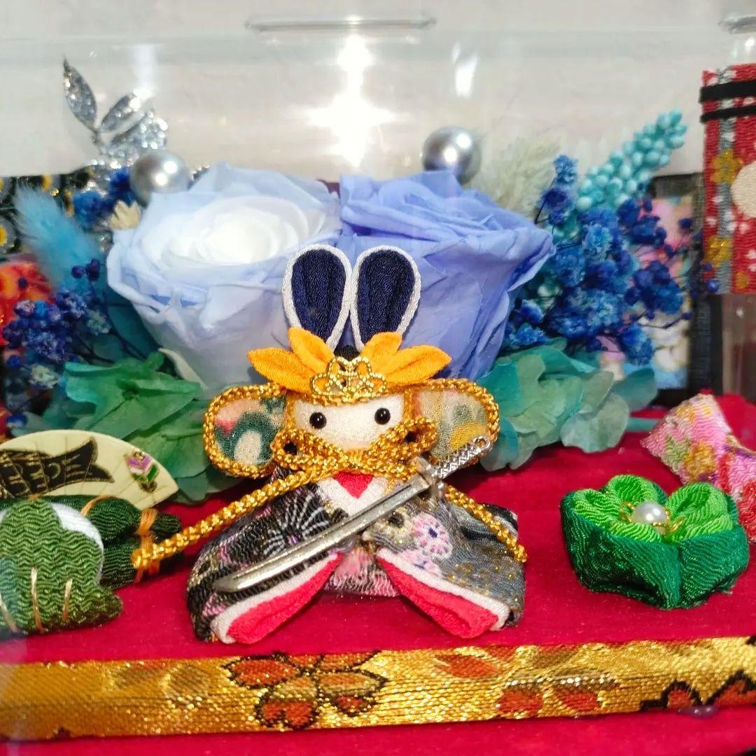 今年も出品予定✦端午の節句(ちりめん細工)ブリザーブドアレンジ⑤