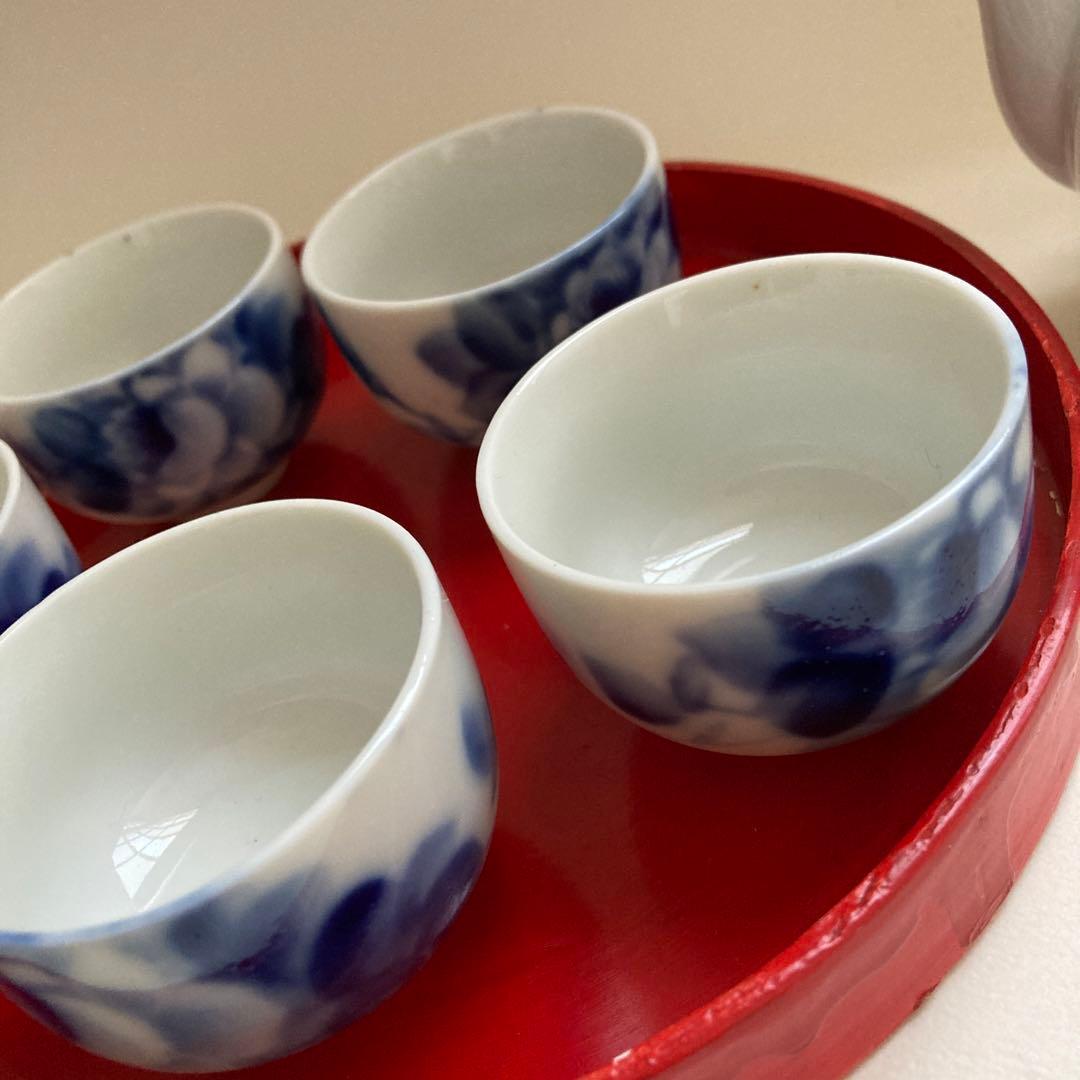 骨董　雛道具　ままごと　茶器　急須　湯呑み　湯呑　お盆
