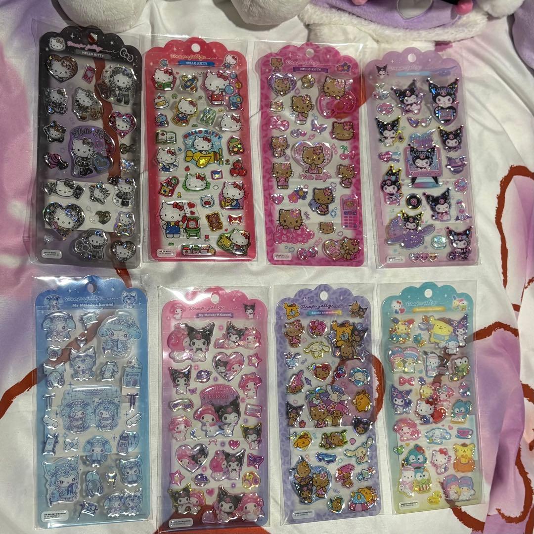 【正規品】 ドロップジュエリーシール　サンリオ　8枚セット　コンプリートセット