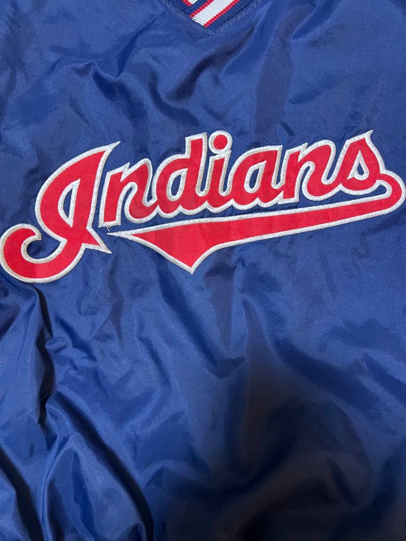 レア 90s 古着 MLB クリープランド・インディアンス ナイロンジャケット
