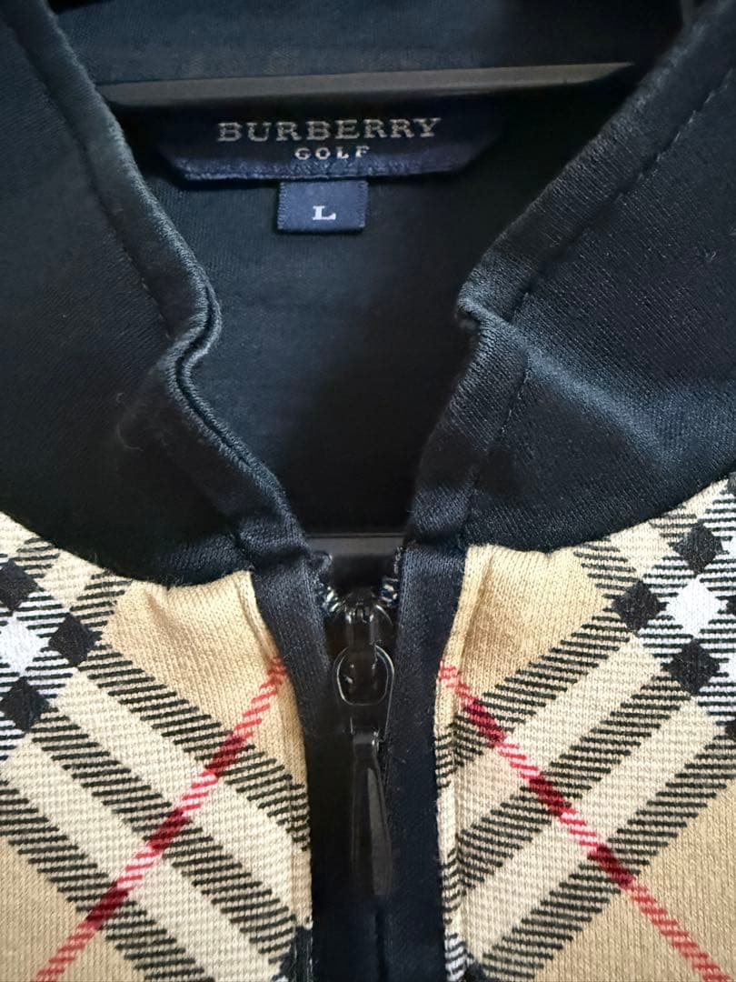 【美品】BURBERRY GOLF ゴルフウェア 長袖　ブラックL ノバチェック