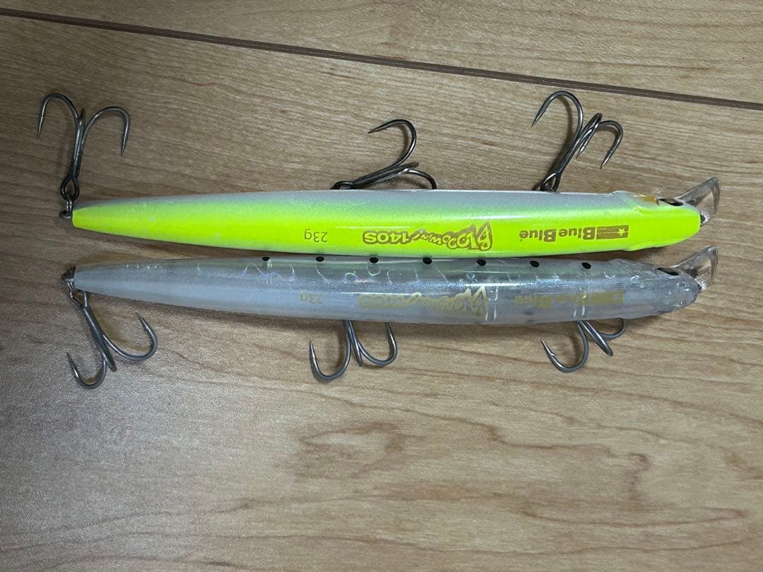 ミノー ルアー 2個セット シーバス ヒラメ 釣り　ブルーブルー140s