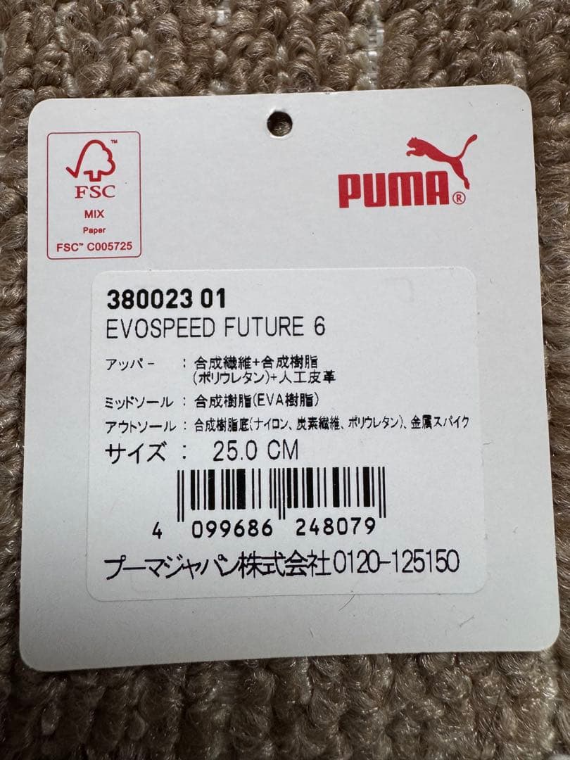 綺麗‼️Puma エヴォスピードフューチャー6 25cm