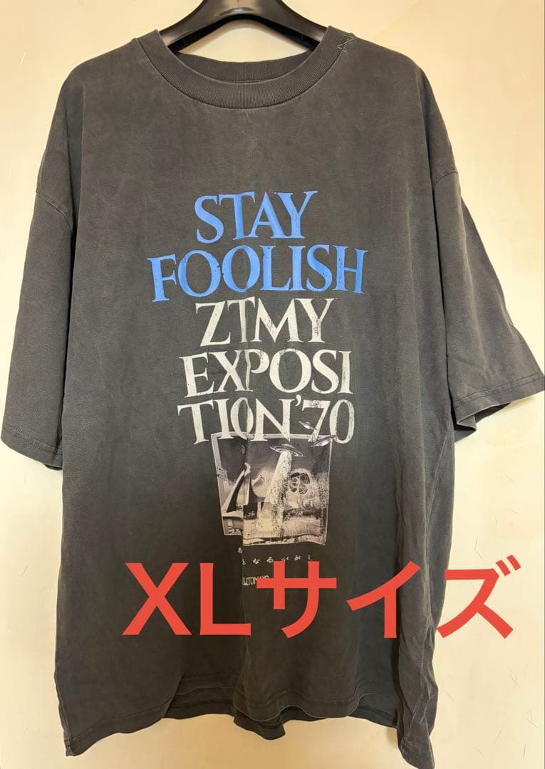 美品 STAY FOOLISH Tシャツ XLグレー ずっと真夜中でいいのにXL