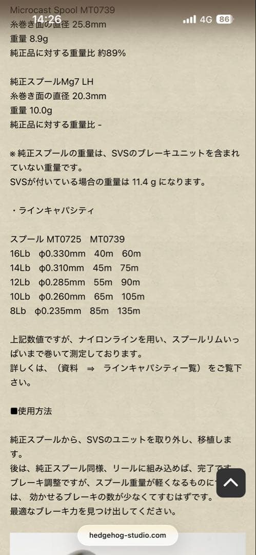 アベイルマイクロキャストスプール MT0725 07メタニウム用