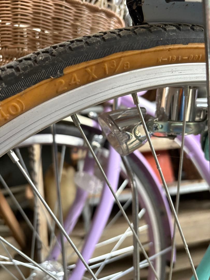 子供用自転車 ミントグリーン カゴ付き