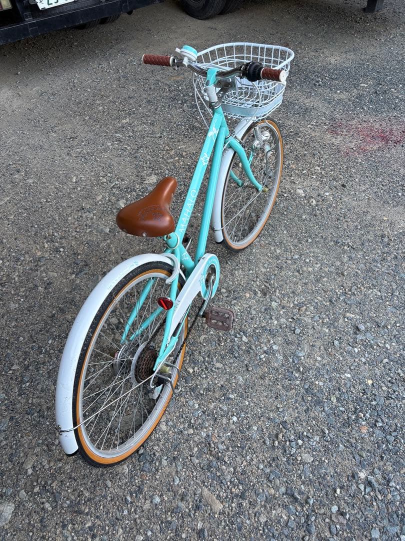 子供用自転車 ミントグリーン カゴ付き