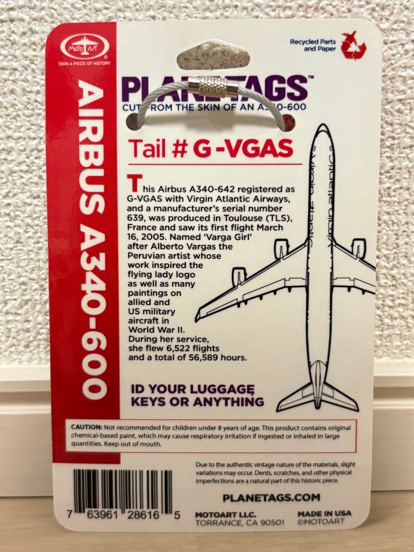 航空機・ヘリコプター PLANETAGS VIRGIN ATLANTIC A340-600