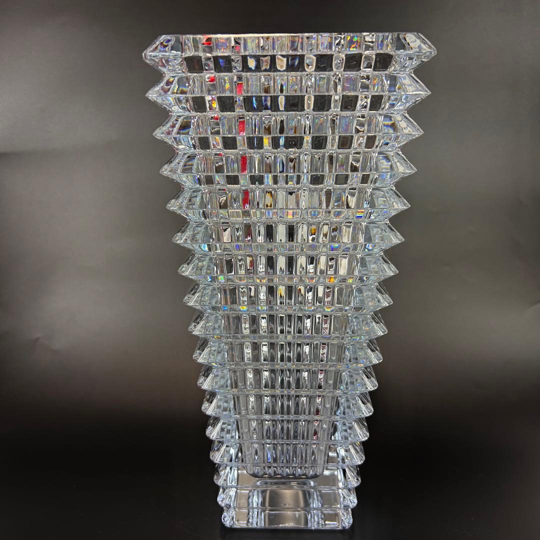 【希少・新品】　Baccarat 30㎝ L アイベース　スクエア 花瓶