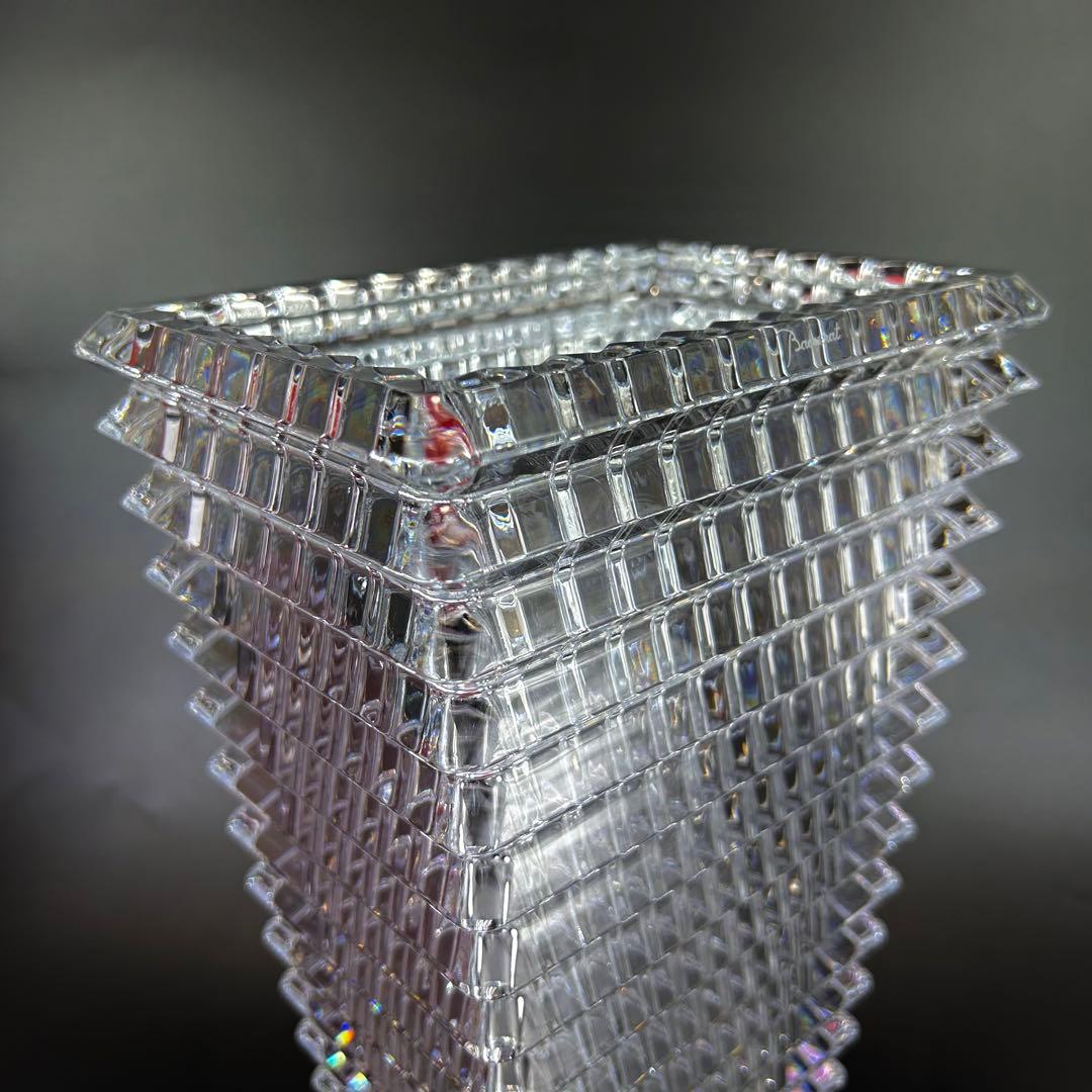 【希少・新品】　Baccarat 30㎝ L アイベース　スクエア 花瓶