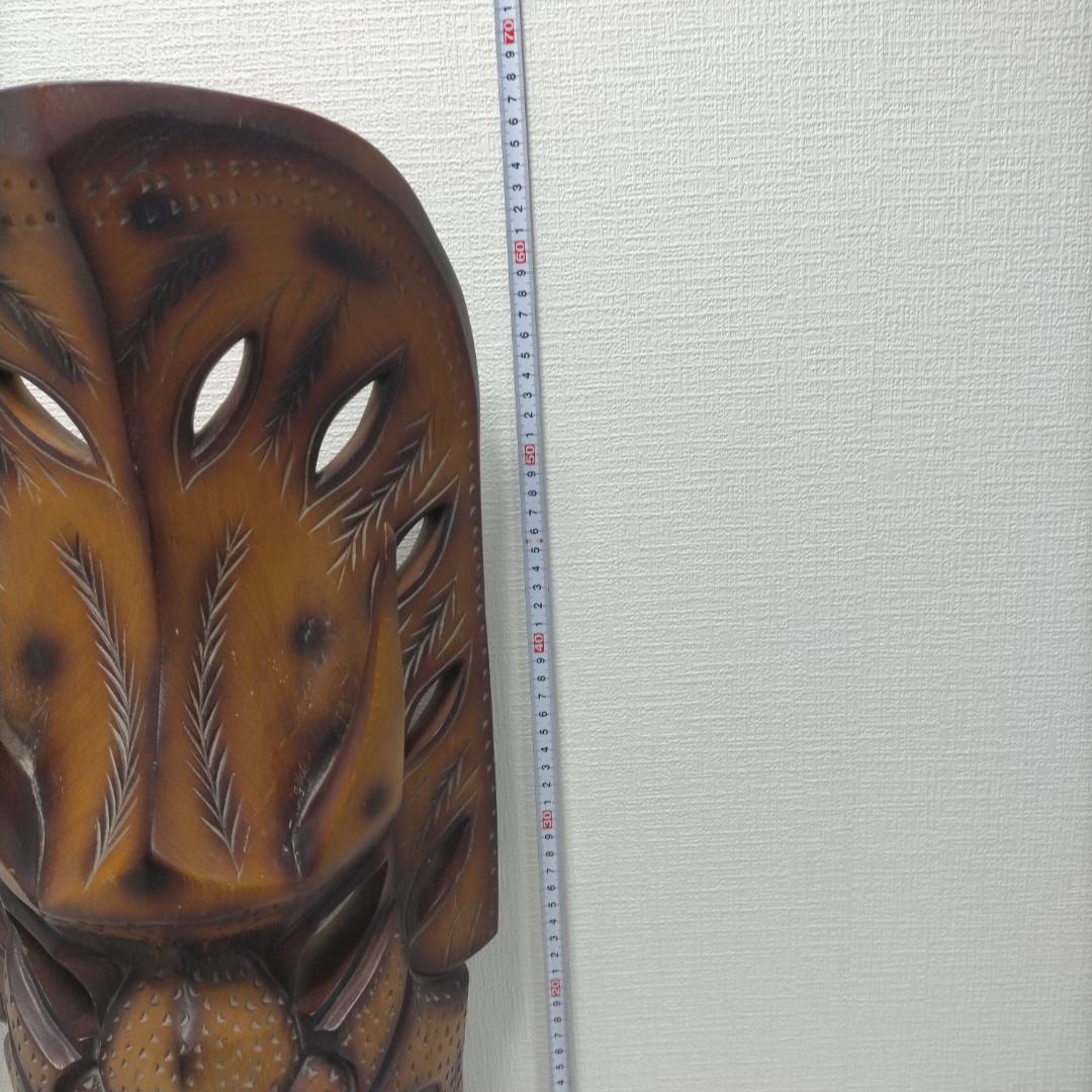 木彫り 壁掛け 仮面 トライバルマスク 木製 オブジェ 260331-3A