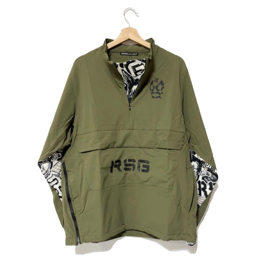新品 ラッセルノ ゴルフ ハーフジップ プルオーバー ブルゾン カーキ XL 6
