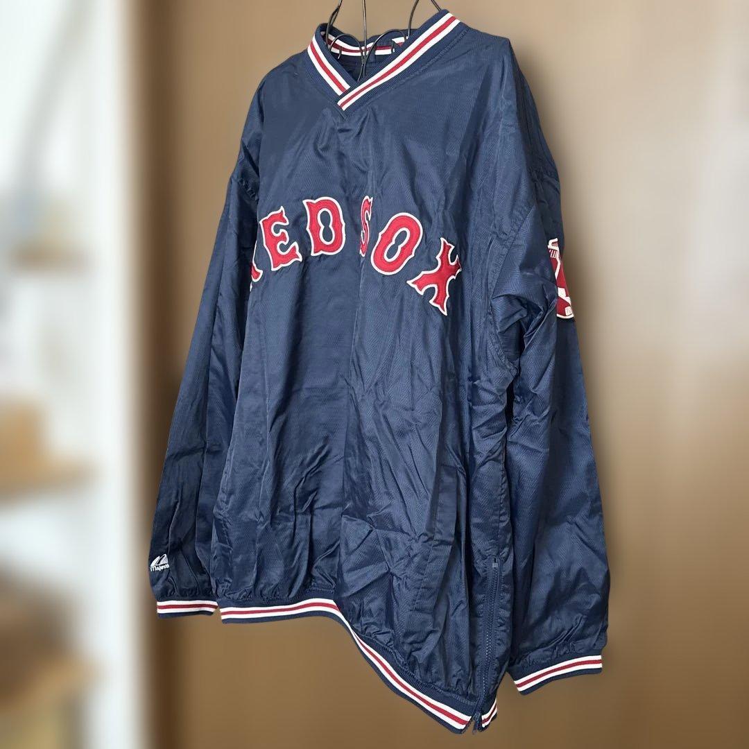 レッドソックス RED SOX ネイビー Vネックジャケット メンズおサイズXL