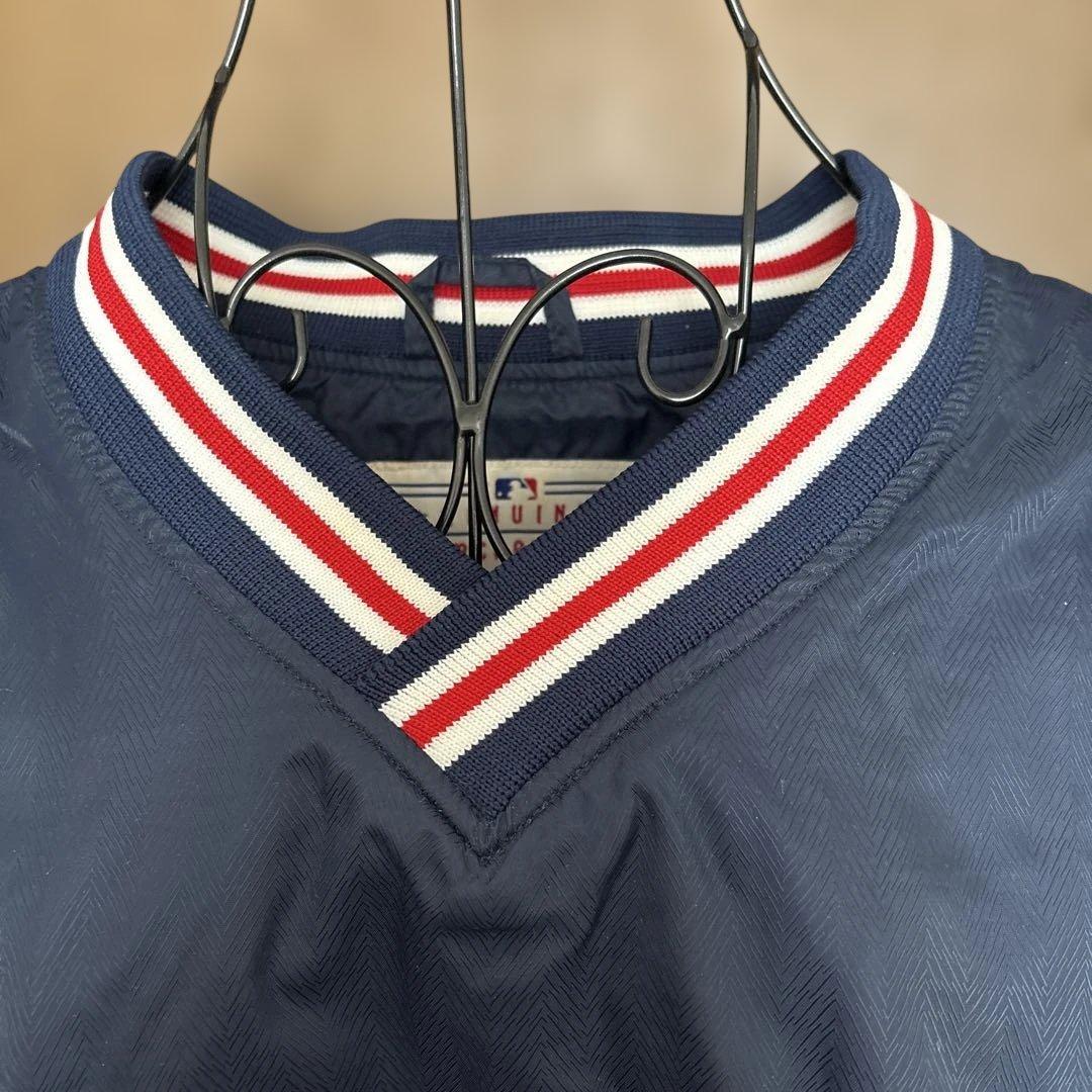 レッドソックス RED SOX ネイビー Vネックジャケット メンズおサイズXL
