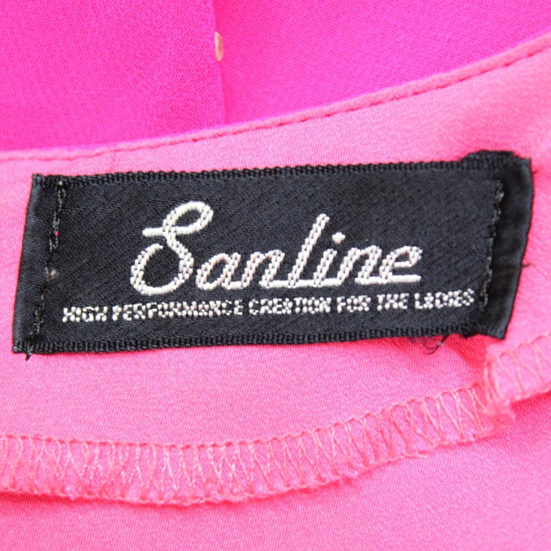 【美品 日本製社交ダンス衣装】上下セット Sanline ピンク かわいい 上品