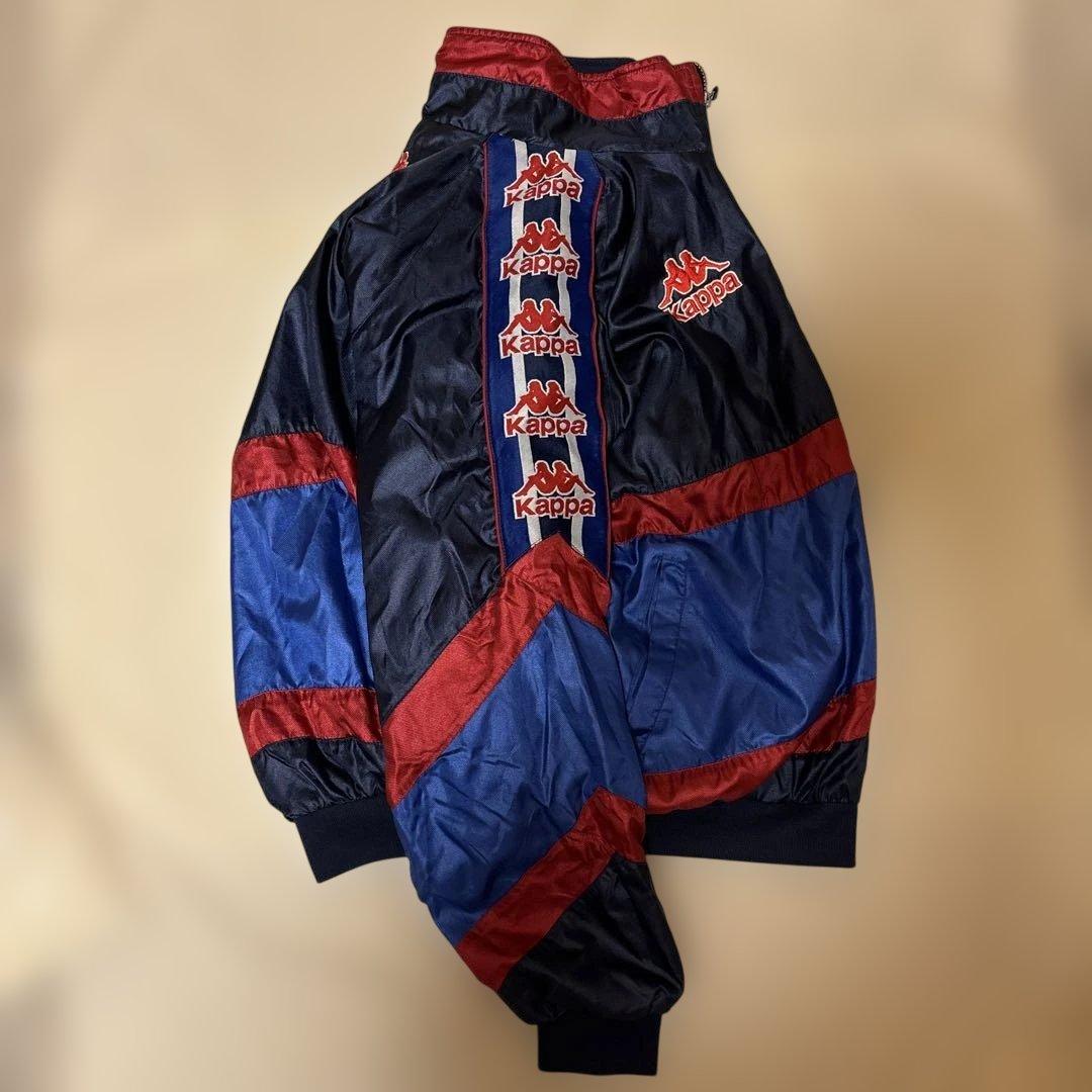 Kappa 90' S ナイロンジャケット　FCバルセロナ チームロゴワッペン付