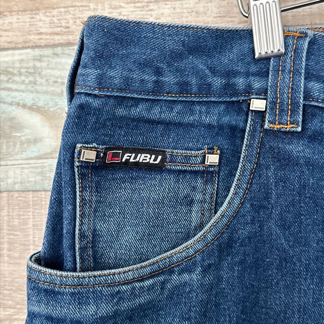 FUBUフブバギーデニムジーンズストリートw42極太b系y2k古着ヒップホップ