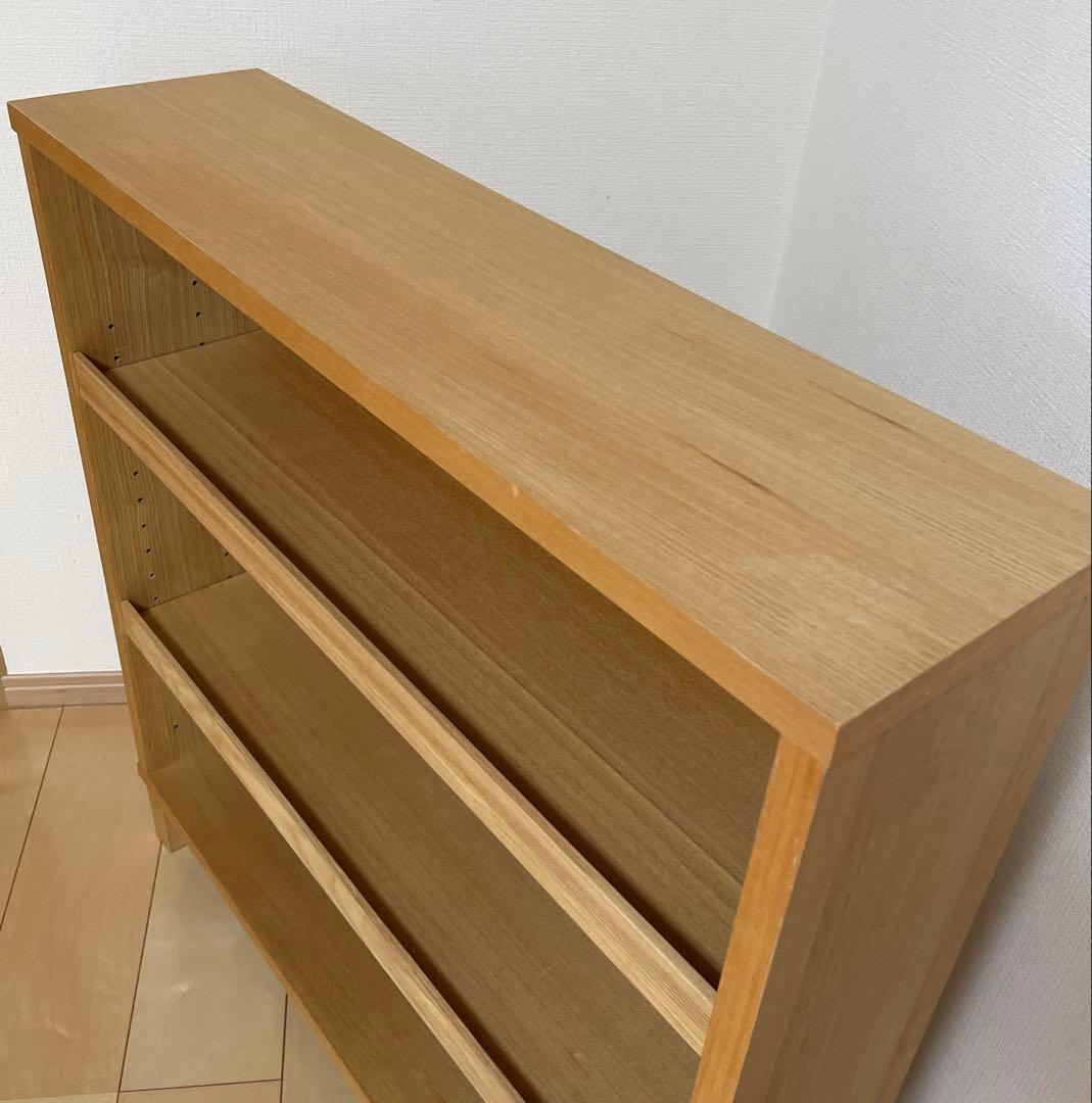 無印良品　オーク材薄型ラック・ワイド小・奥行２２ｃｍ　廃盤品