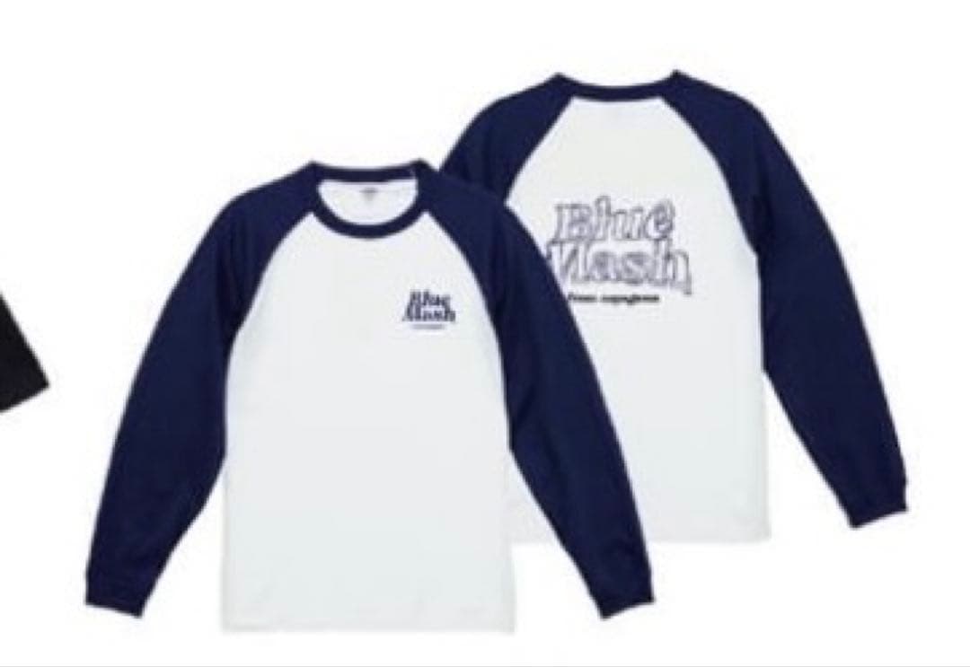 Blue Mash 定番ラグランTシャツ ロンT 青 Lサイズ ロングTシャツ