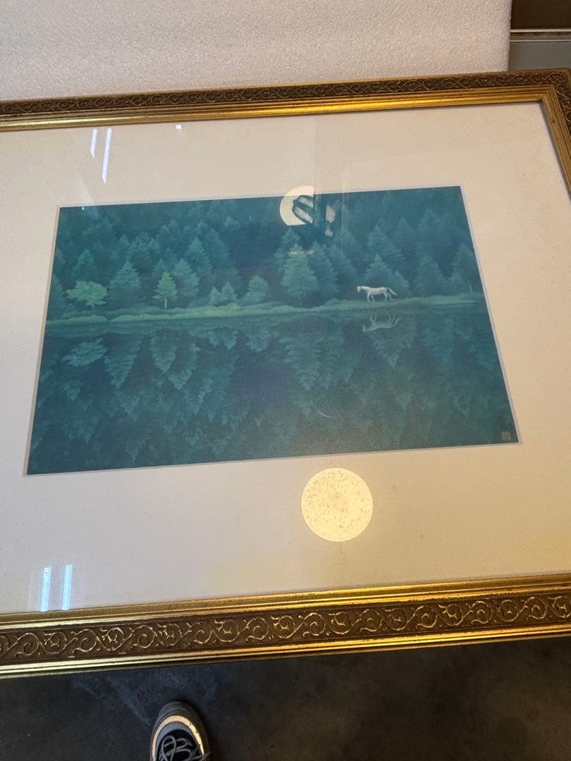 魁夷？の絵画　森の四季　QW4758