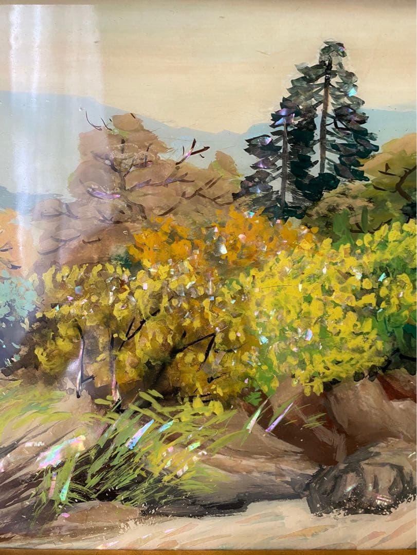 額縁 インテリア 日本画 山 川 絵画