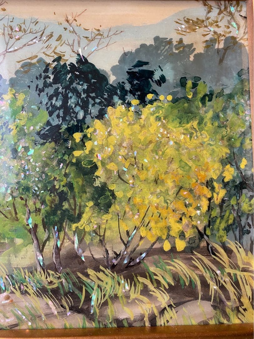 額縁 インテリア 日本画 山 川 絵画