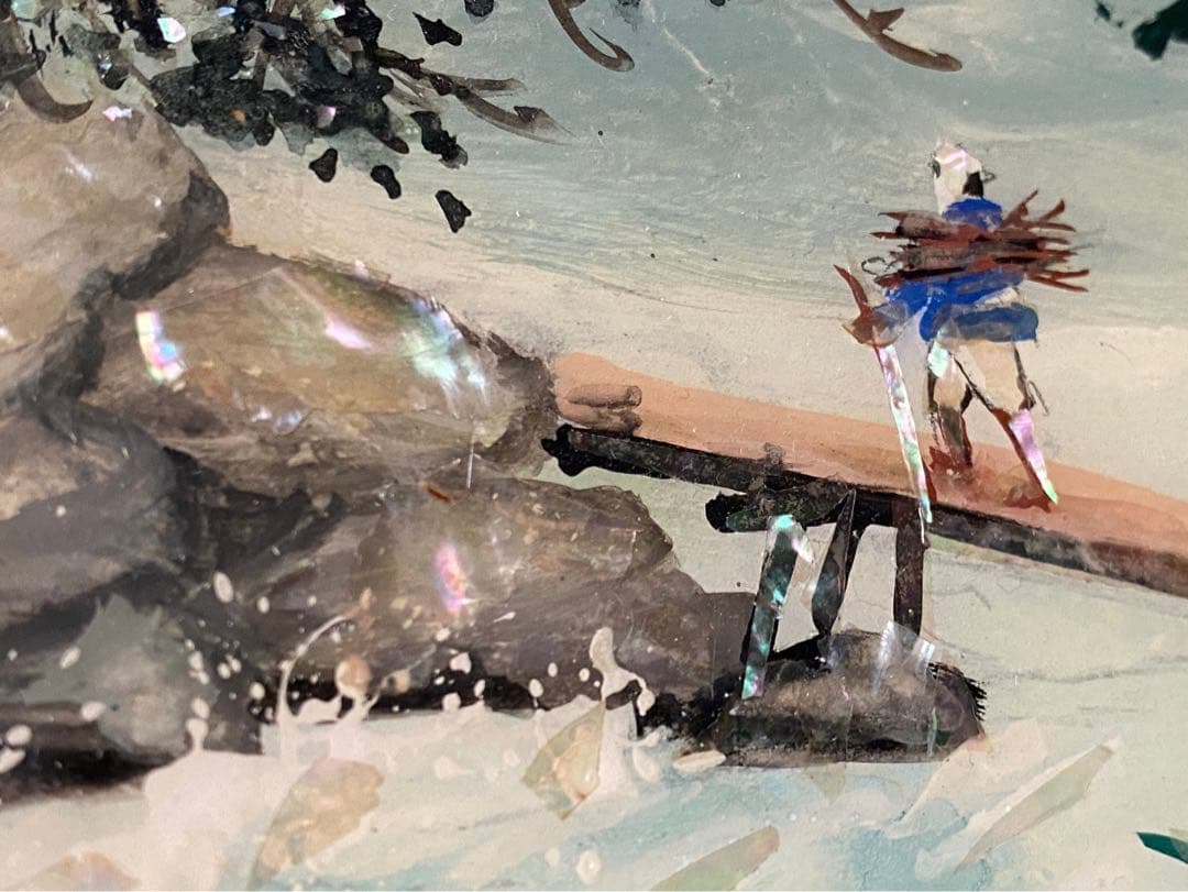 額縁 インテリア 日本画 山 川 絵画