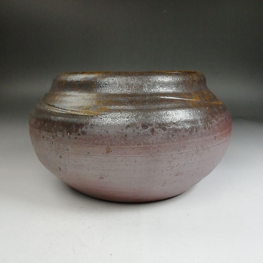 Ｗ３６４　建水　『備前焼』『井上武 造』　共箱　茶道具