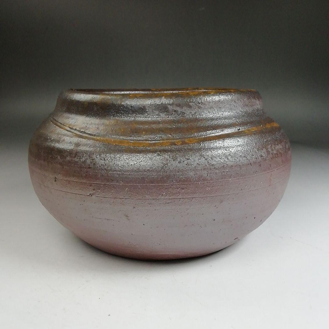 Ｗ３６４　建水　『備前焼』『井上武 造』　共箱　茶道具